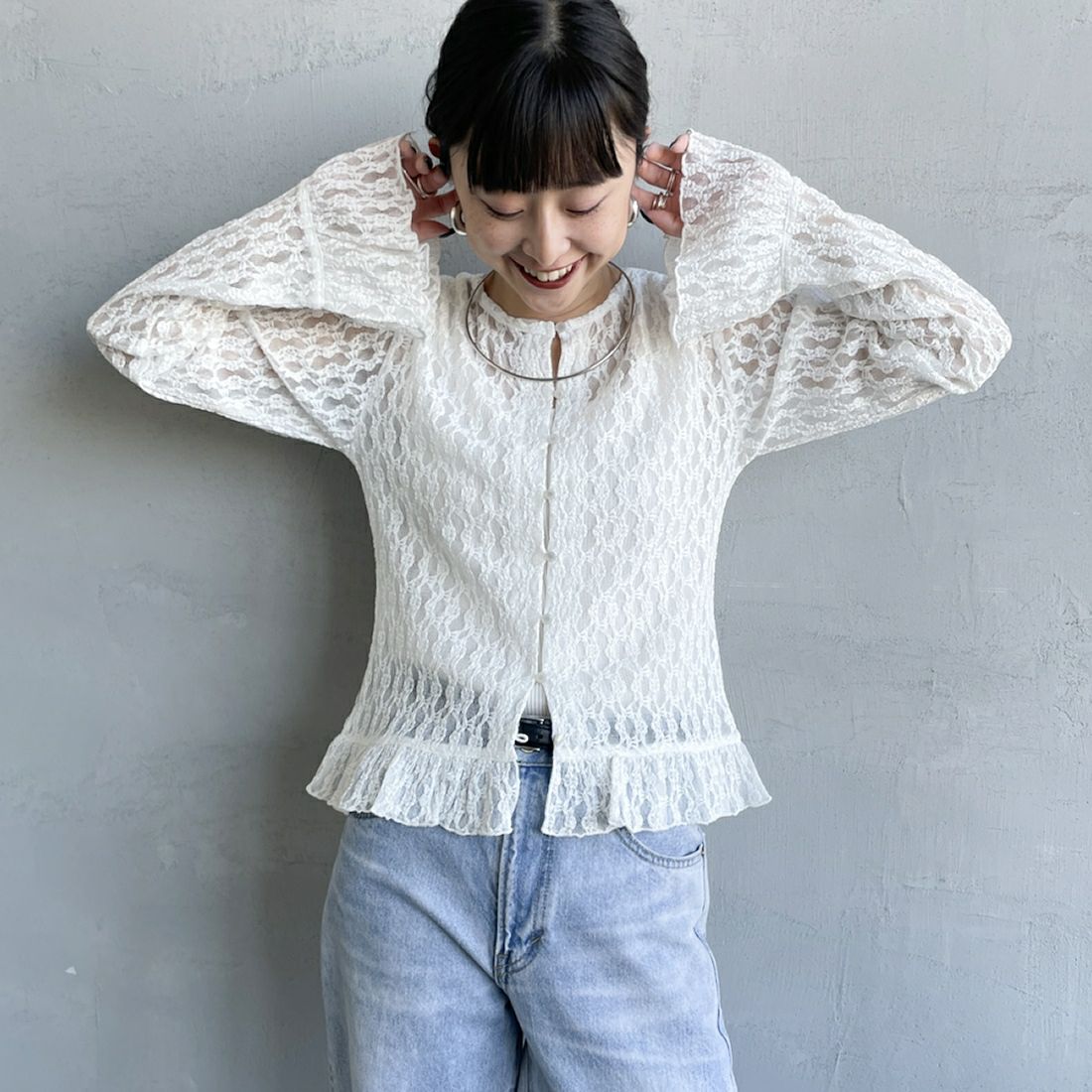 02 OFF&&モデル身長：150cm 着用サイズ：F&&