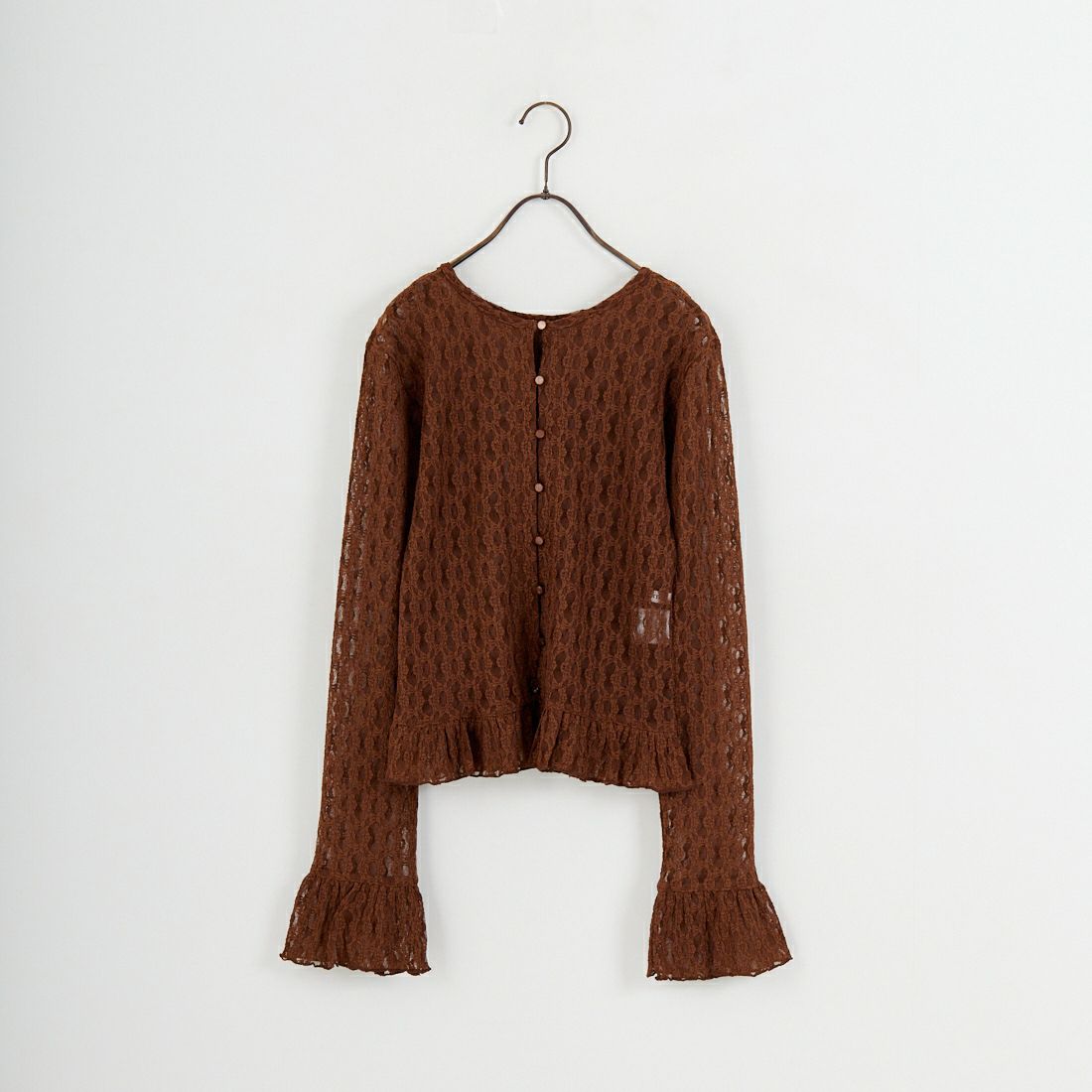 nenom [ネノム] マルチWAY レースペプラムカーディガン [NE26312001] 28 BROWN