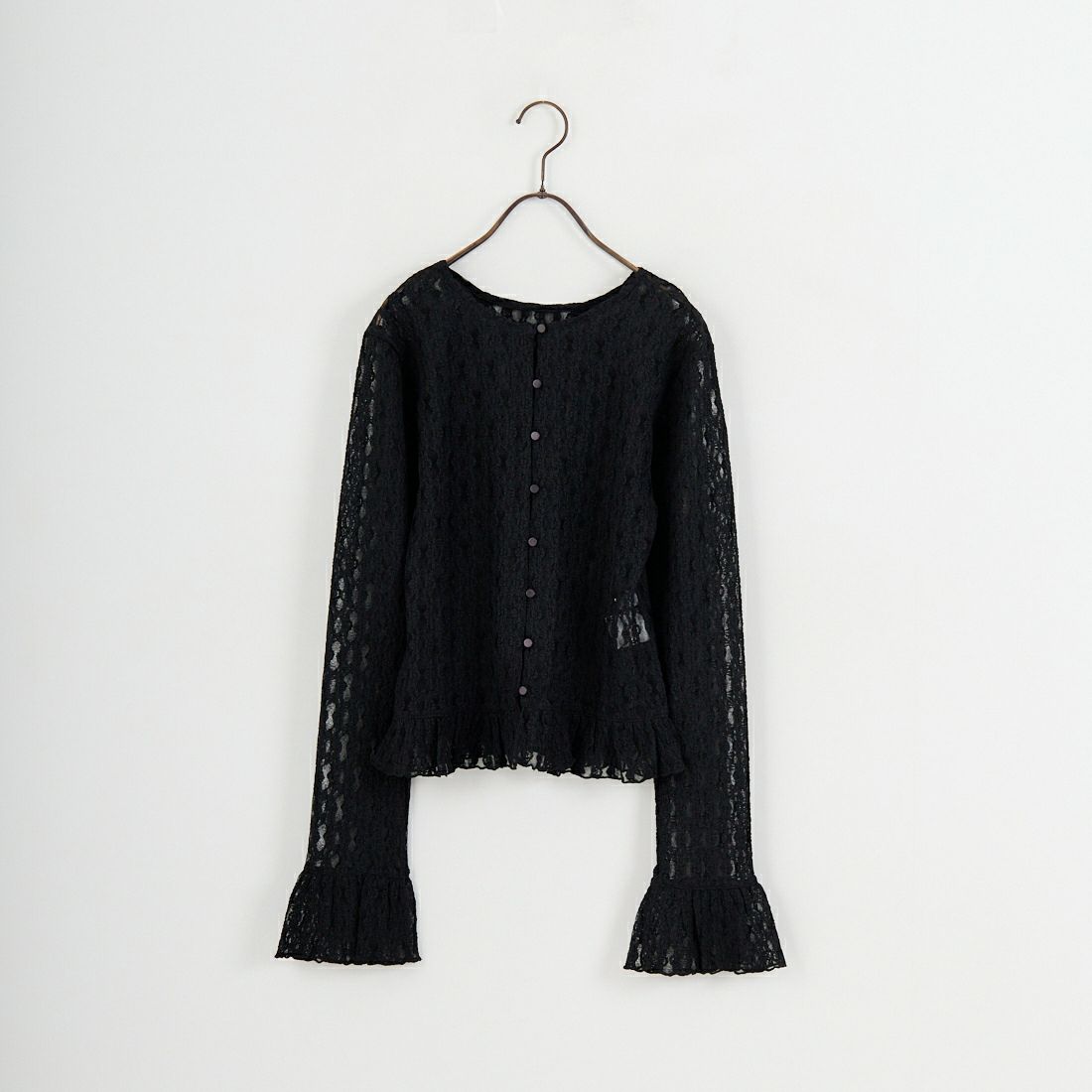 nenom [ネノム] マルチWAY レースペプラムカーディガン [NE26312001] 09 BLACK