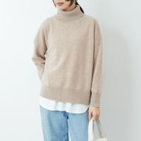 033 ﾍﾞｰｼﾞｭ&&モデル身長：162cm 着用サイズ：F&&