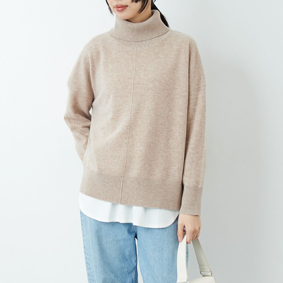 033 ﾍﾞｰｼﾞｭ&&モデル身長：162cm 着用サイズ：F&&