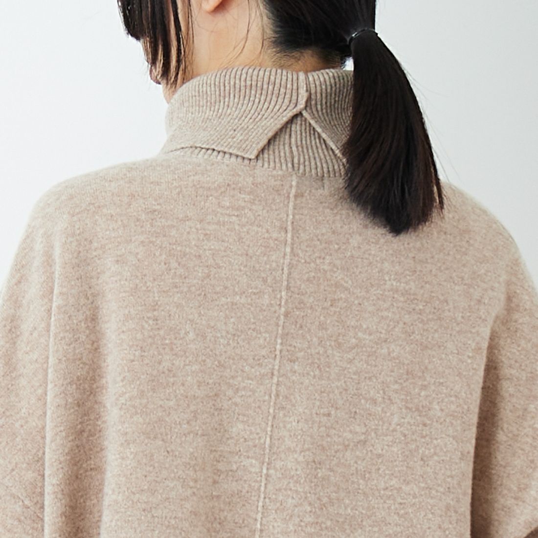 Jeans Factory Clothes [ジーンズファクトリークローズ] 12G メリノウールオフタートルネックニット [11256554] 033 ﾍﾞｰｼﾞｭ &&モデル身長：162cm 着用サイズ：F&&