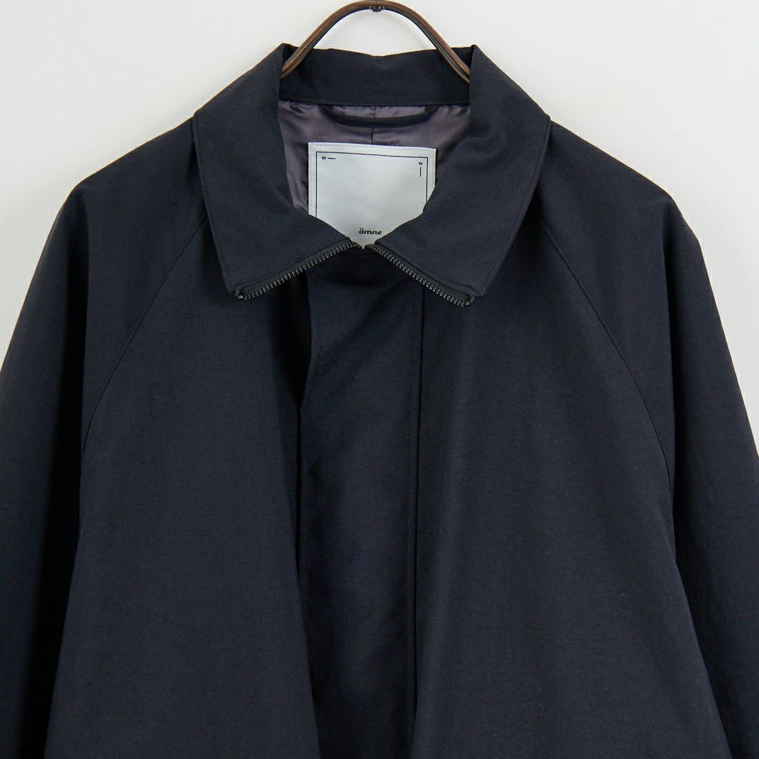 amne [アンヌ] ナイロンオックスカバードコート [AMN-CT-016] BLACK