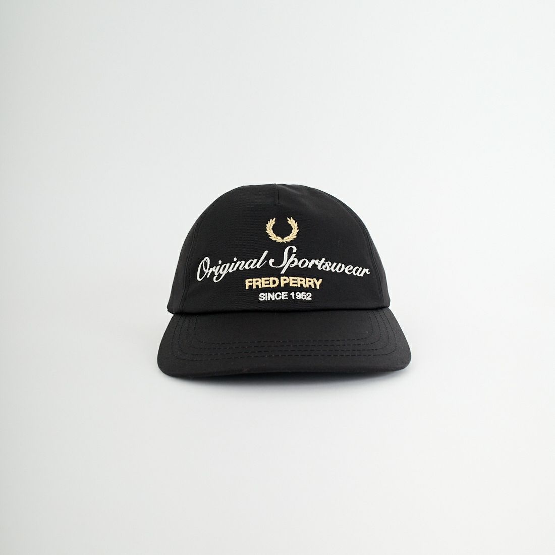 FRED PERRY [フレッドペリー] 別注 ブランデッドツイルキャップ [FPA-26S-038JF] BLACK/SNOW