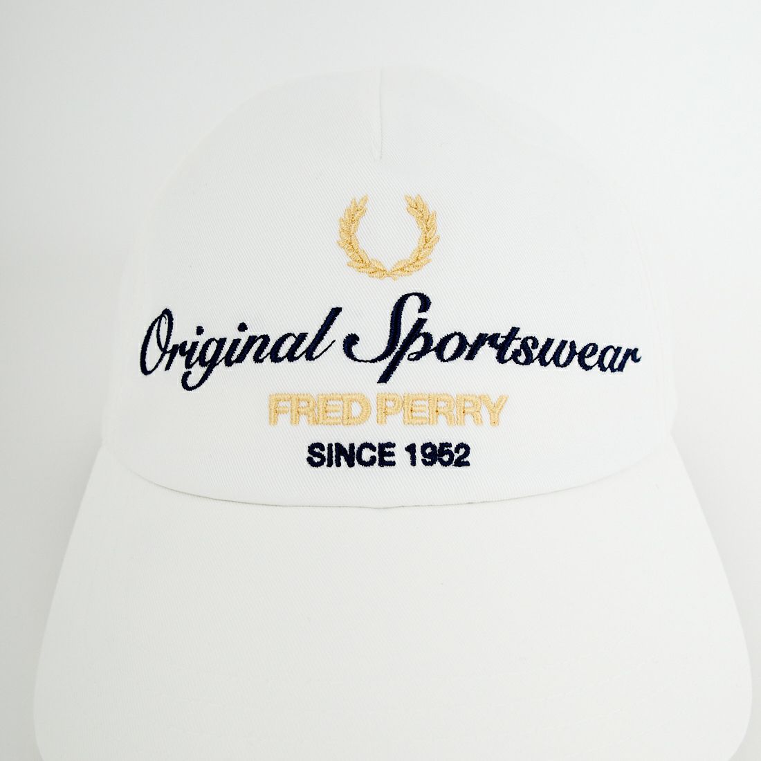 FRED PERRY [フレッドペリー] 別注 ブランデッドツイルキャップ [FPA-26S-038JF] SNOW WHITE