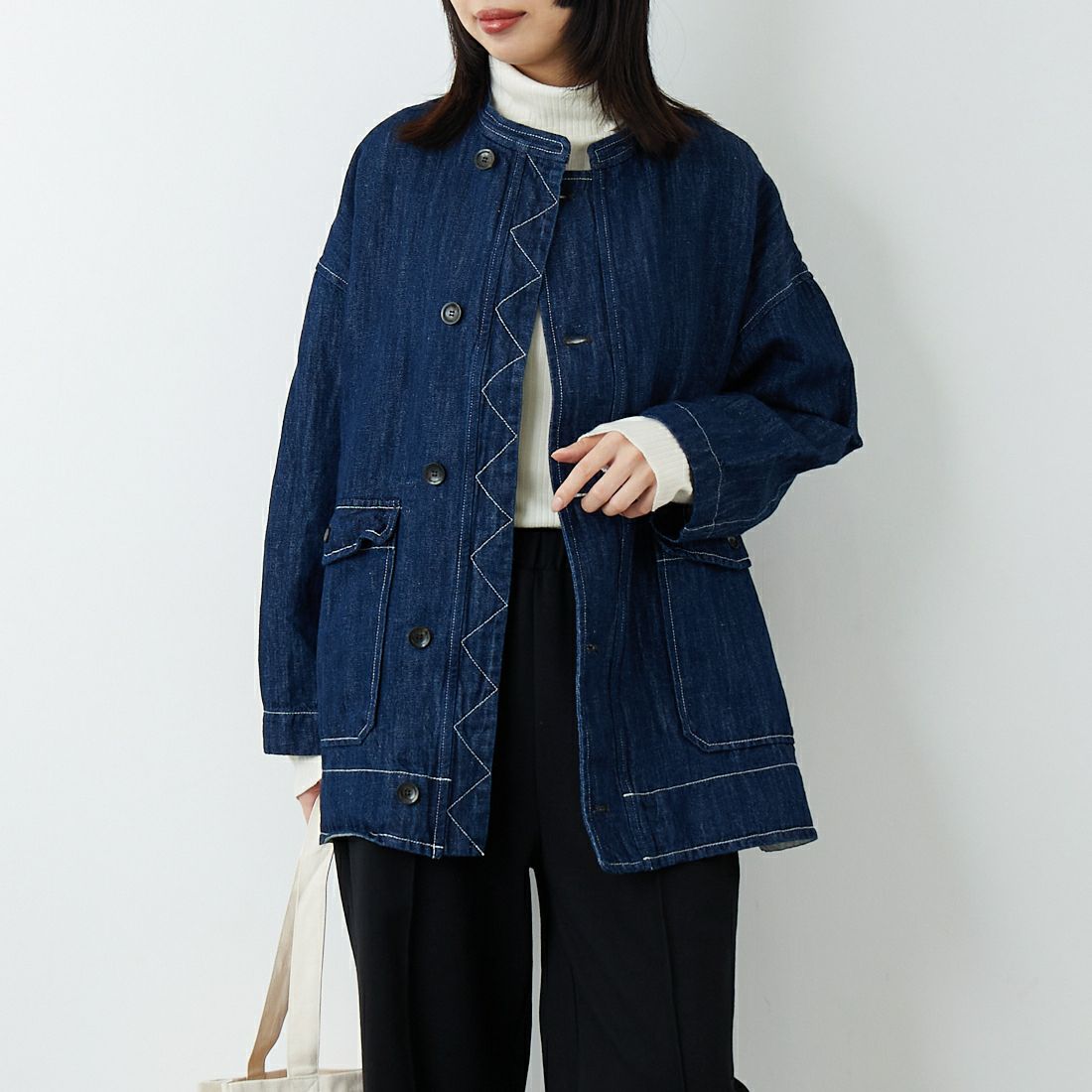 795 INDIGO&&モデル身長：162cm 着用サイズ：F&&