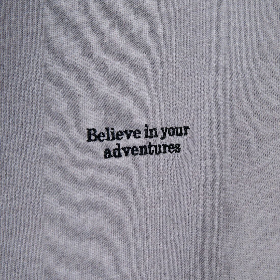 JEANSFACTORY × NANGA [ジーンズファクトリー × ナンガ] 別注 ブランドロゴ刺繍 ショートスリーブTシャツ [NW26SS-JF3] CHARCOAL