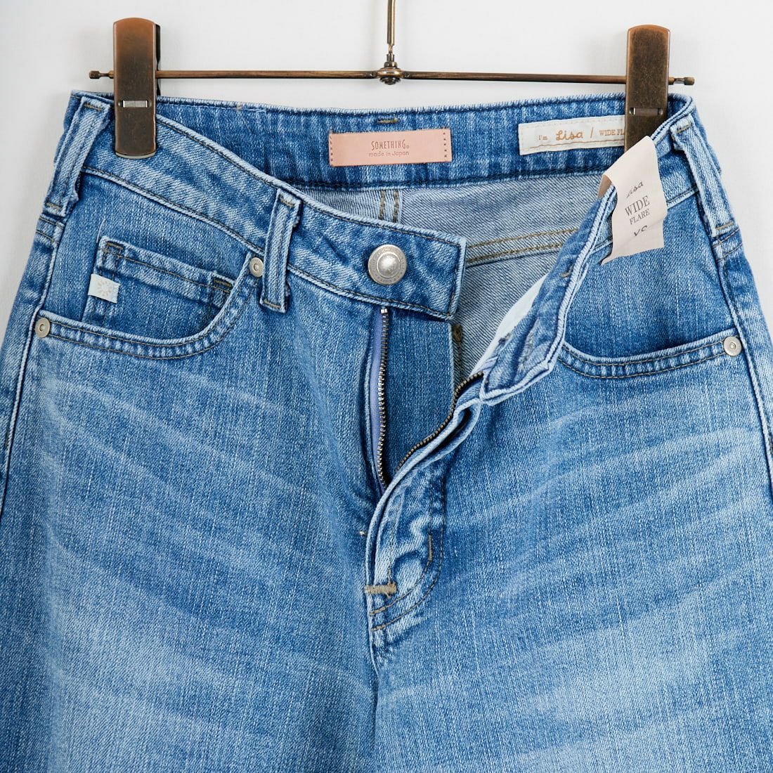 SOMETHING [サムシング] LISA NOUVEAU WIDE/ワイドデニムパンツ [STG10] 56 L.BLUE