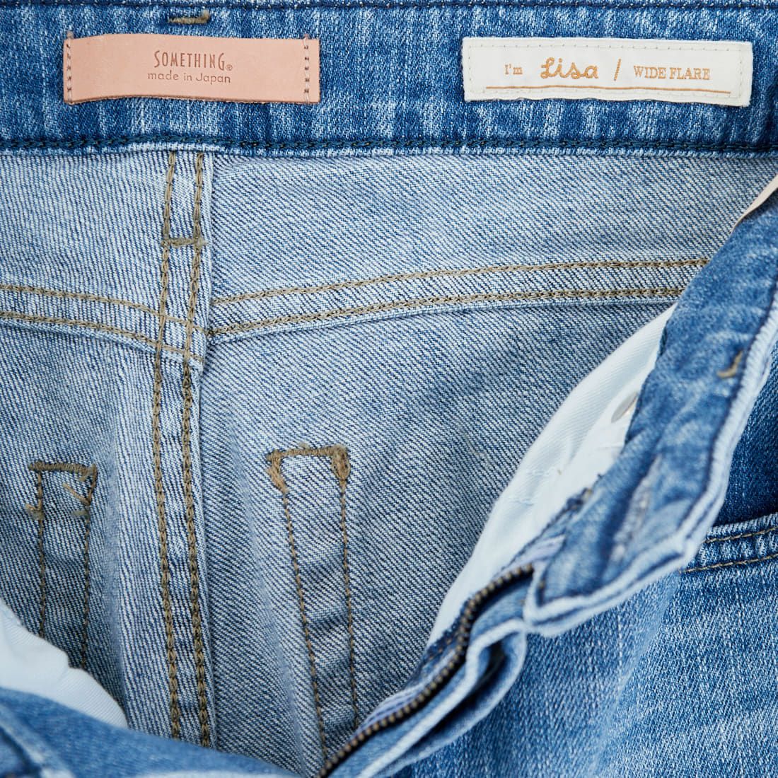 SOMETHING [サムシング] LISA NOUVEAU WIDE/ワイドデニムパンツ [STG10] 56 L.BLUE