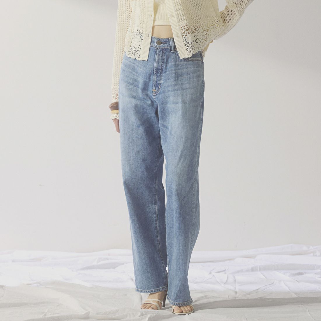 SOMETHING [サムシング] CLAUDIA NOUVEAU CURVE/カーブデニムパンツ [STG19] 56 L.BLUE