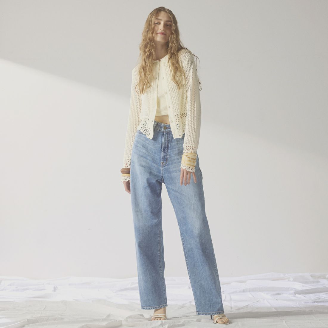 SOMETHING [サムシング] CLAUDIA ヌーボーカーブデニムパンツ [STG19] 56 L.BLUE