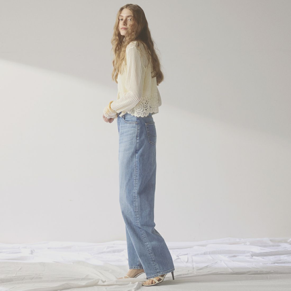 SOMETHING [サムシング] CLAUDIA ヌーボーカーブデニムパンツ [STG19] 56 L.BLUE