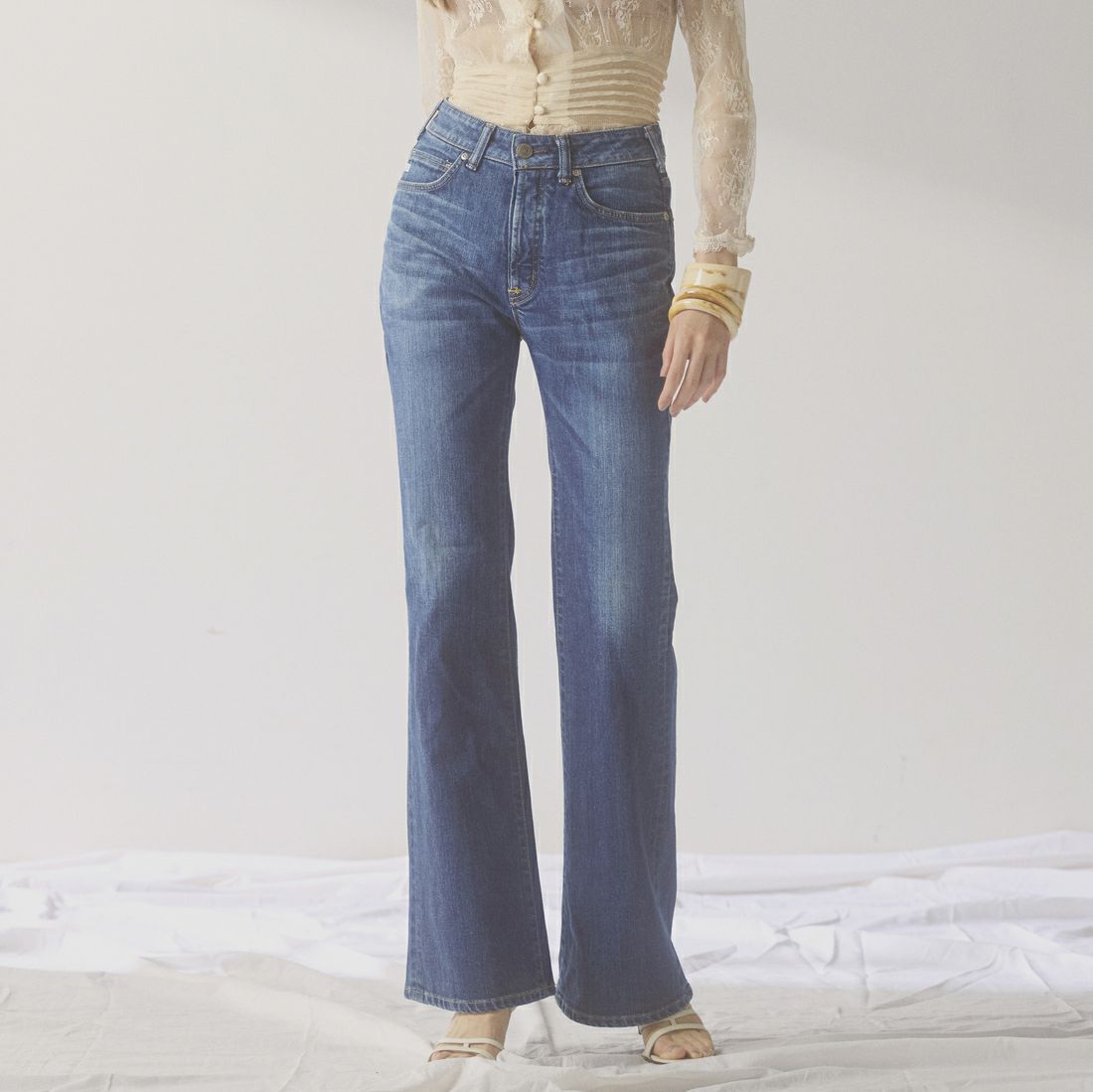 SOMETHING [サムシング] LISA NOUVEAU FLARE/フレアデニムパンツ [STG11] 36 M.DARK