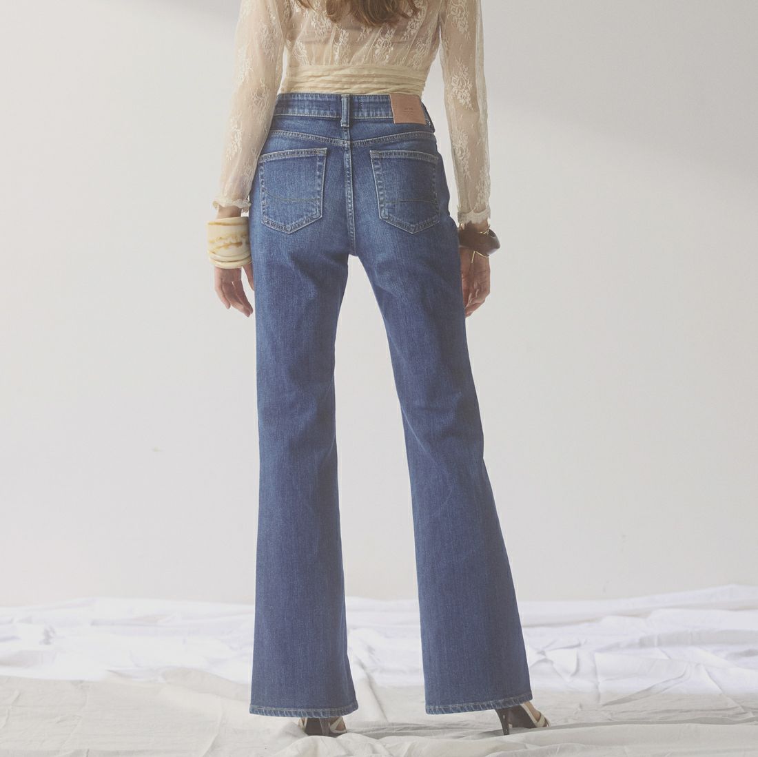 SOMETHING [サムシング] LISA NOUVEAU FLARE/フレアデニムパンツ [STG11] 36 M.DARK