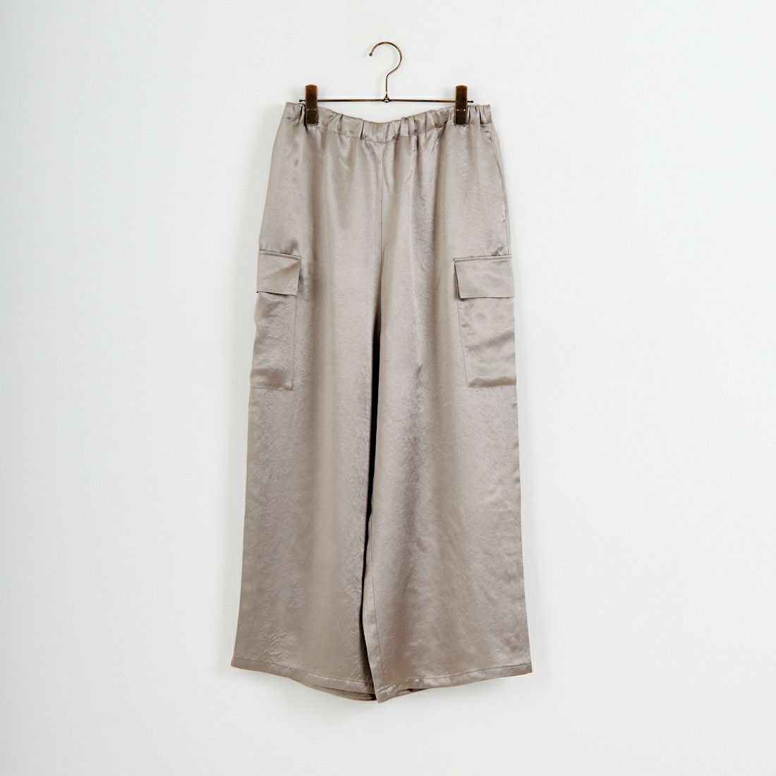 mizuiro ind [ミズイロインド] サテンカーゴパンツ [1-260089] 20 BEIGE