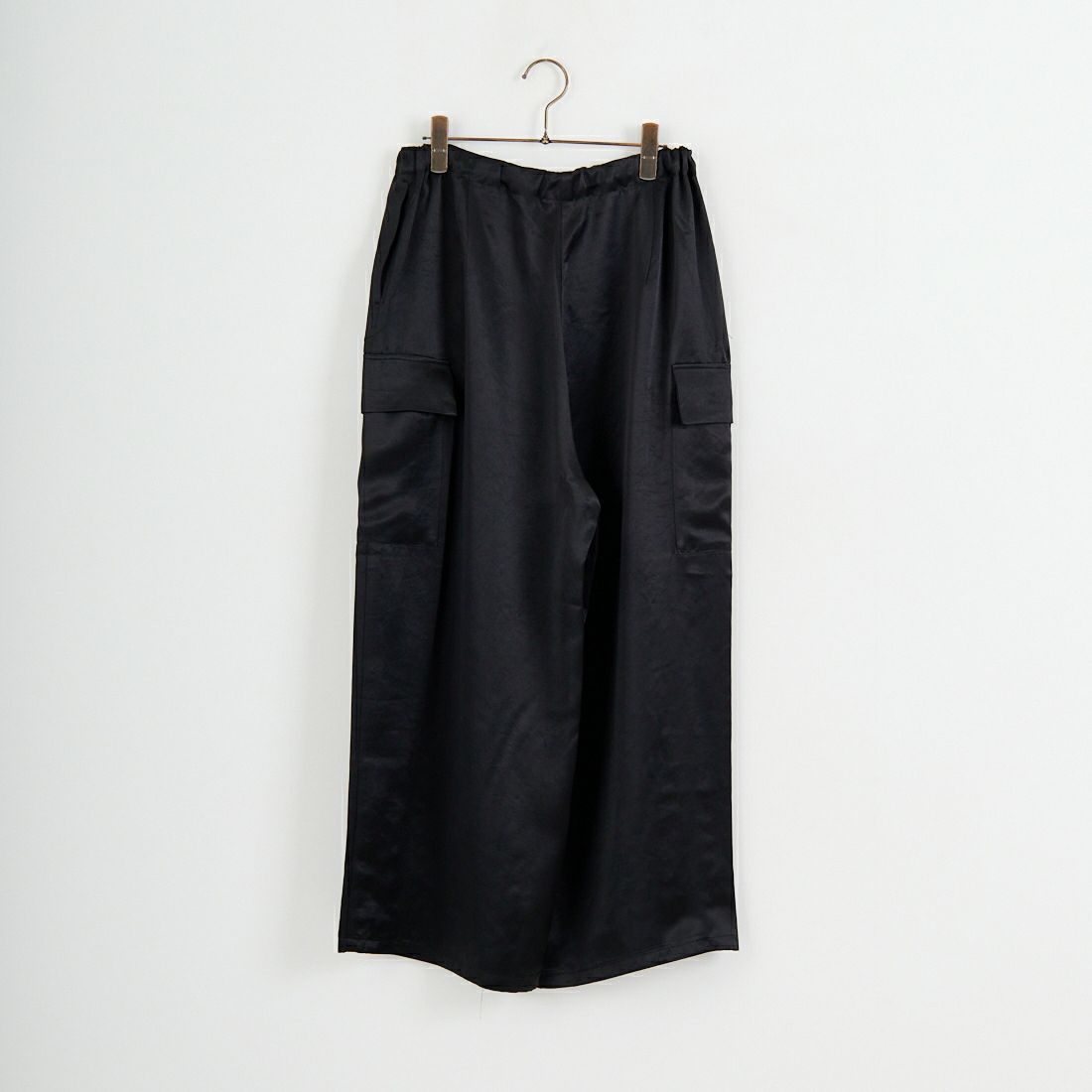 mizuiro ind [ミズイロインド] サテンカーゴパンツ [1-260089] 99 BLACK