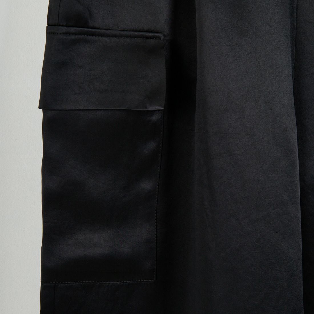 mizuiro ind [ミズイロインド] サテンカーゴパンツ [1-260089] 99 BLACK