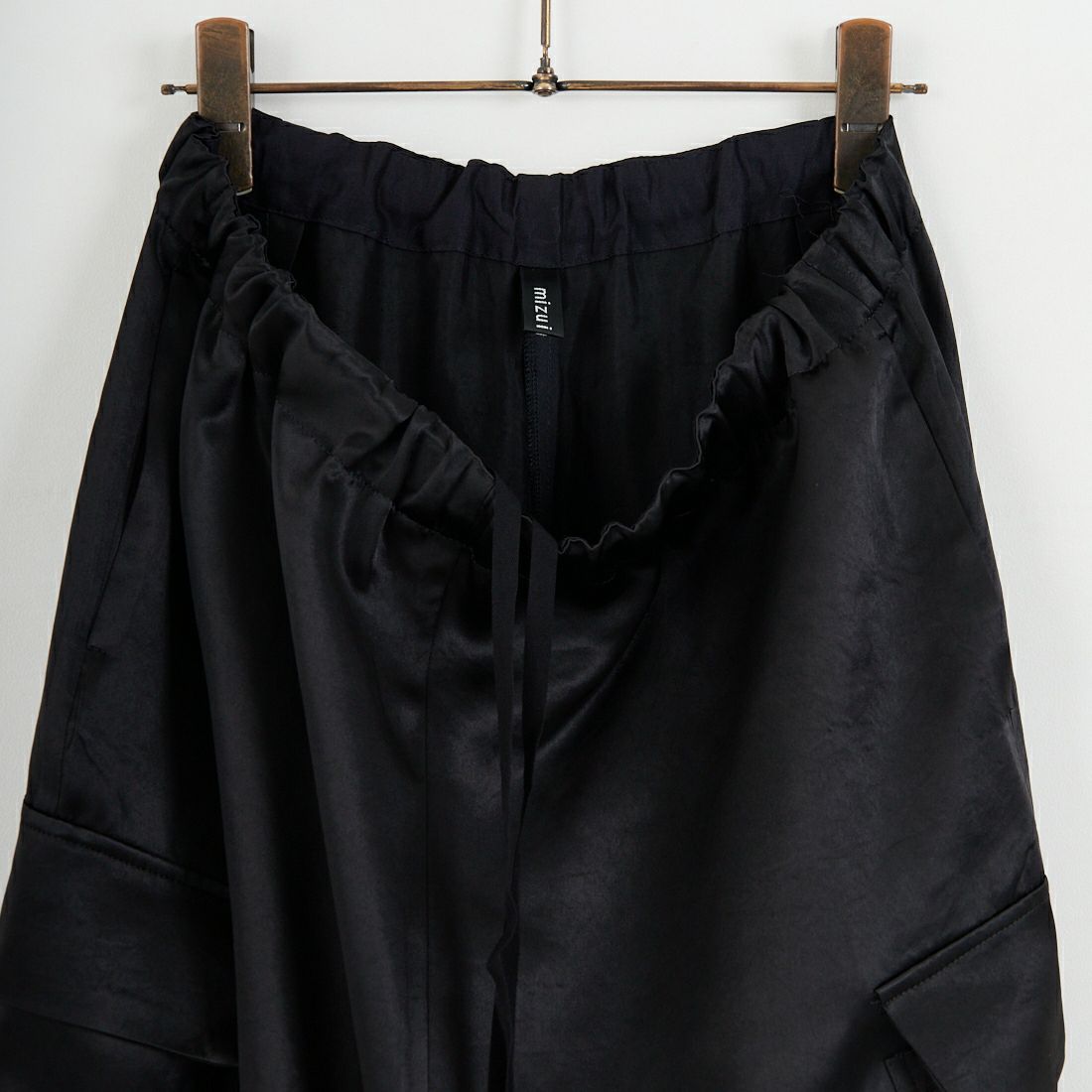 mizuiro ind [ミズイロインド] サテンカーゴパンツ [1-260089] 99 BLACK