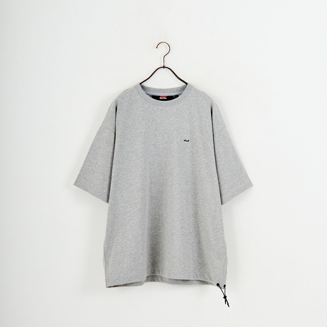 JEANSFACTORY × NANGA [ジーンズファクトリー × ナンガ] 別注 ルーズフィット メッシュ切替え ドローコードTシャツ [NW26SS-JF7] GRAY