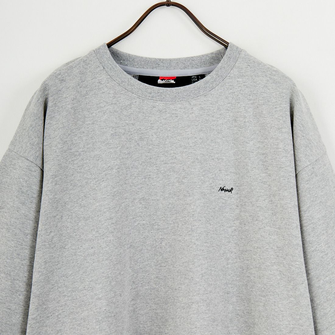 JEANSFACTORY × NANGA [ジーンズファクトリー × ナンガ] 別注 ルーズフィット メッシュ切替え ドローコードTシャツ [NW26SS-JF7] GRAY