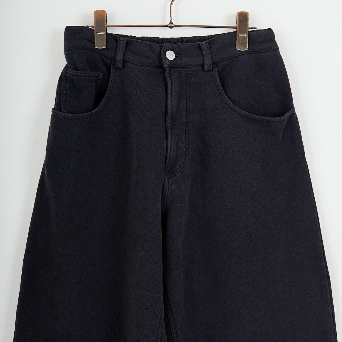 MM6 Maison Margiela [エムエムシックス メゾン マルジェラ] コットン ワイドレッグトラウザーズ [S52KA0548-M25014] 900 BLACK