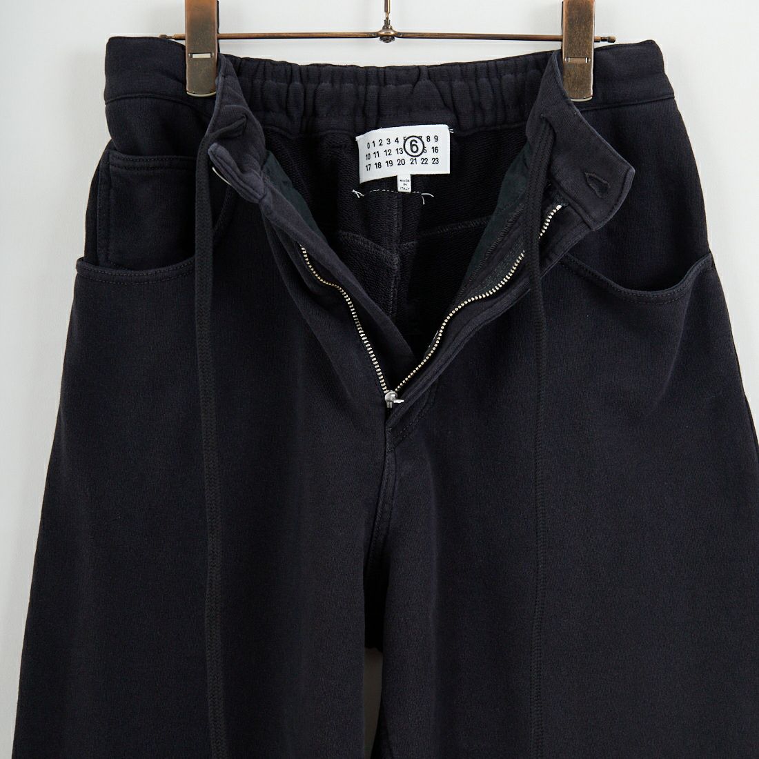 MM6 Maison Margiela [エムエムシックス メゾン マルジェラ] コットン ワイドレッグトラウザーズ [S52KA0548-M25014] 900 BLACK