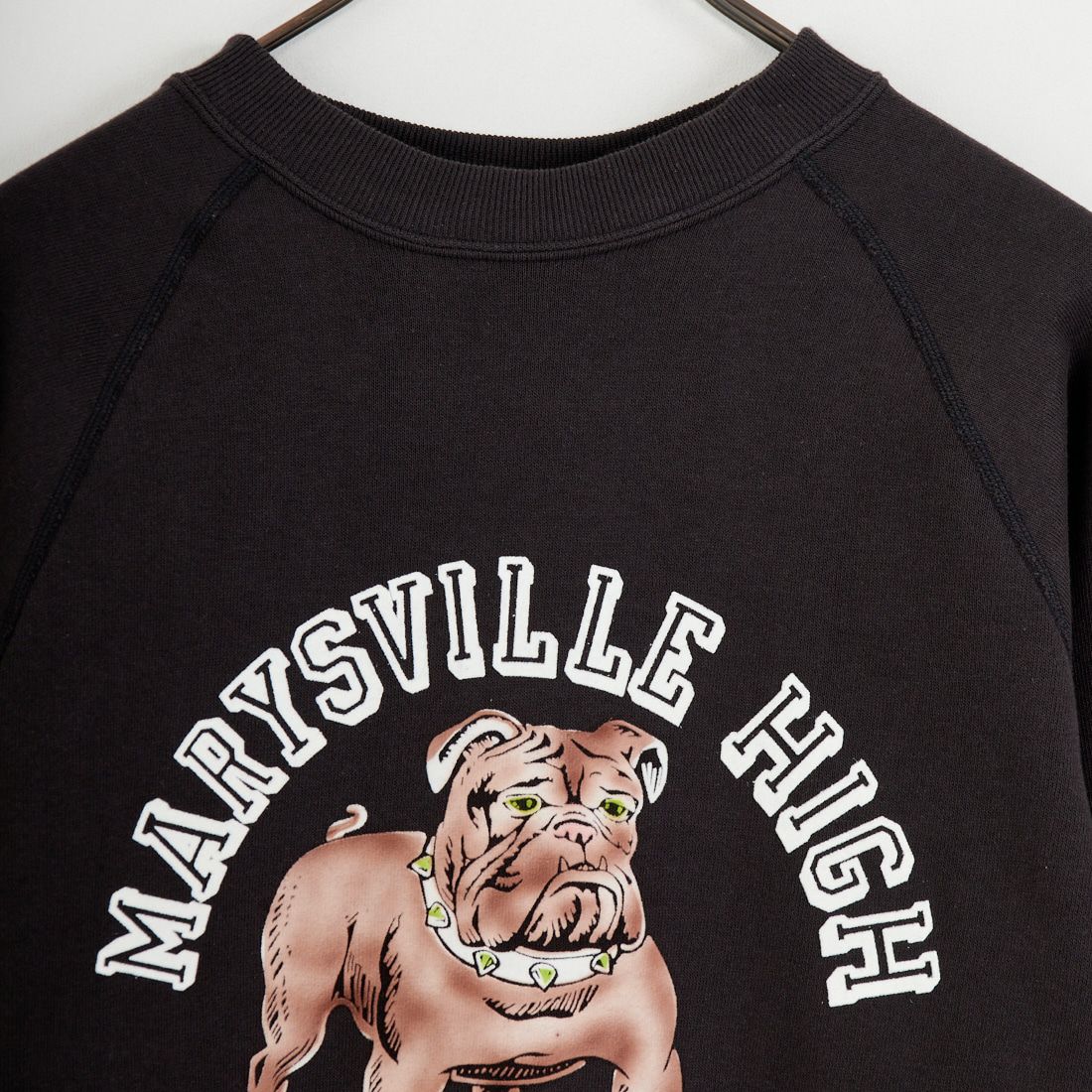 WAREHOUSE [ウエアハウス] MARYSVILLE HIGH ラグランスウェット [409-MARYSVILLE-HIGH] ﾌﾞﾗｯｸ