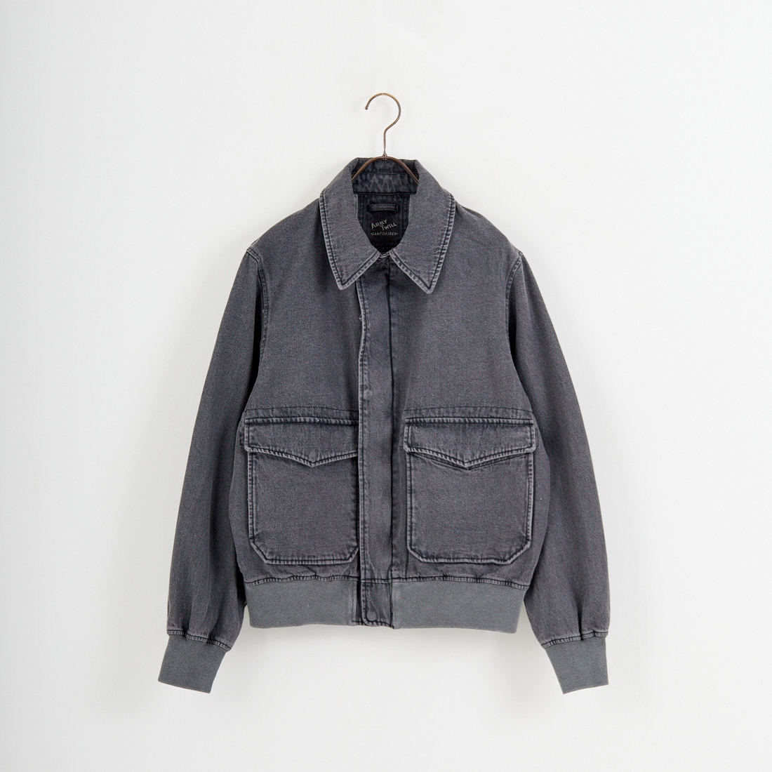 ARMY TWILL SANFORIZED [アーミーツイル サンフォライズド] 別注 ショート丈 デニムブルゾン [AM-2614502-INT-JF] BLACK