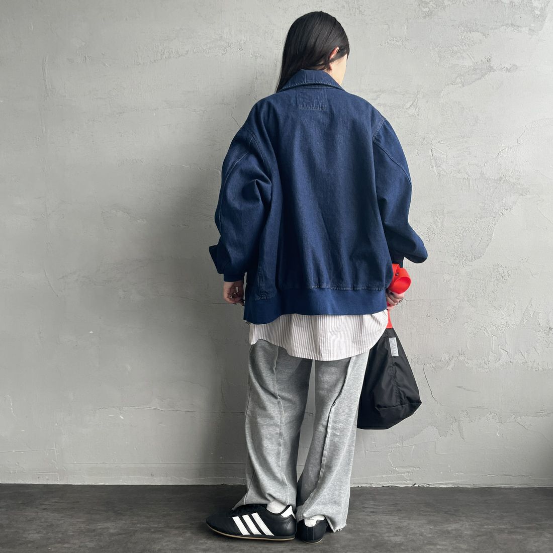 ARMY TWILL SANFORIZED [アーミーツイル サンフォライズド] 別注 ショート丈 デニムブルゾン [AM-2614502-INT-JF] BLACK