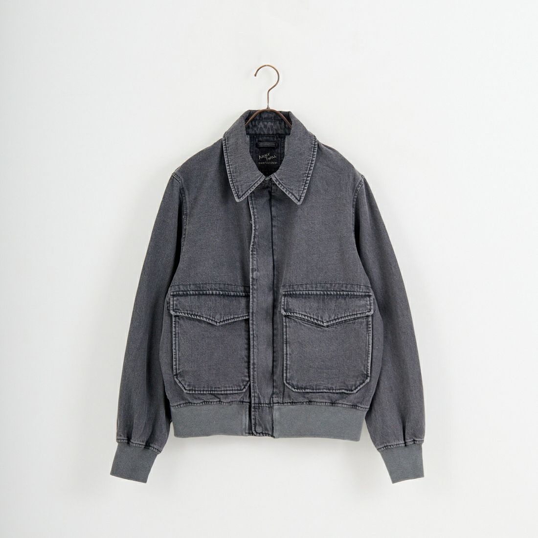 ARMY TWILL SANFORIZED [アーミーツイル サンフォライズド] 別注 ショート丈 デニムブルゾン [AM-2614502-INT-JF] BLACK