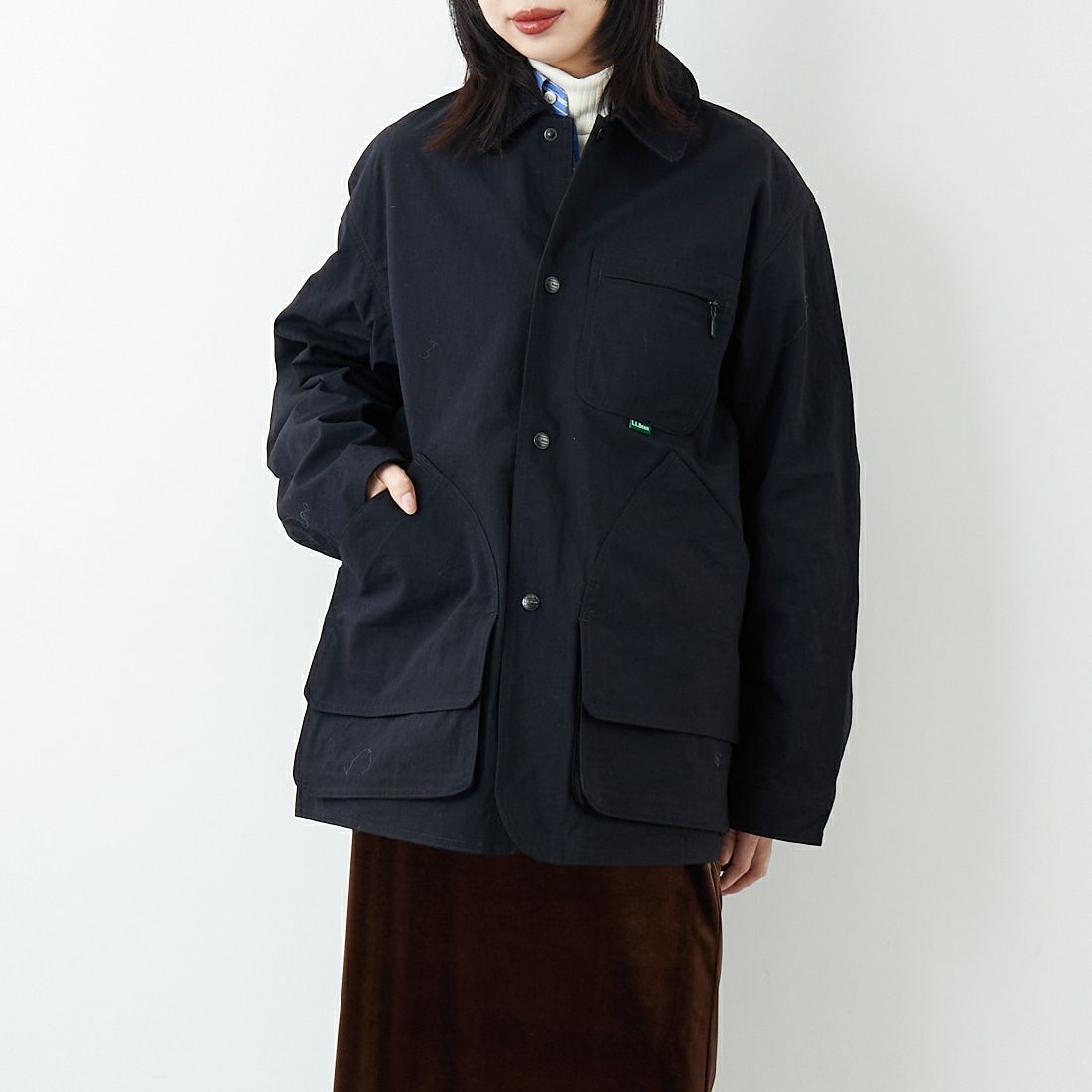 L.L.BEAN [エルエルビーン] Beans フィールドコート [6175-3033] 48 DK.CHAR &&モデル身長：162cm 着用サイズ：S&&