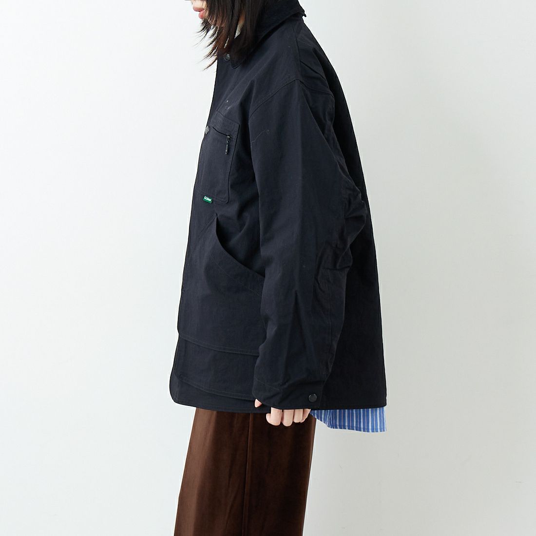 L.L.BEAN [エルエルビーン] Beans フィールドコート [6175-3033] 48 DK.CHAR &&モデル身長：162cm 着用サイズ：S&&