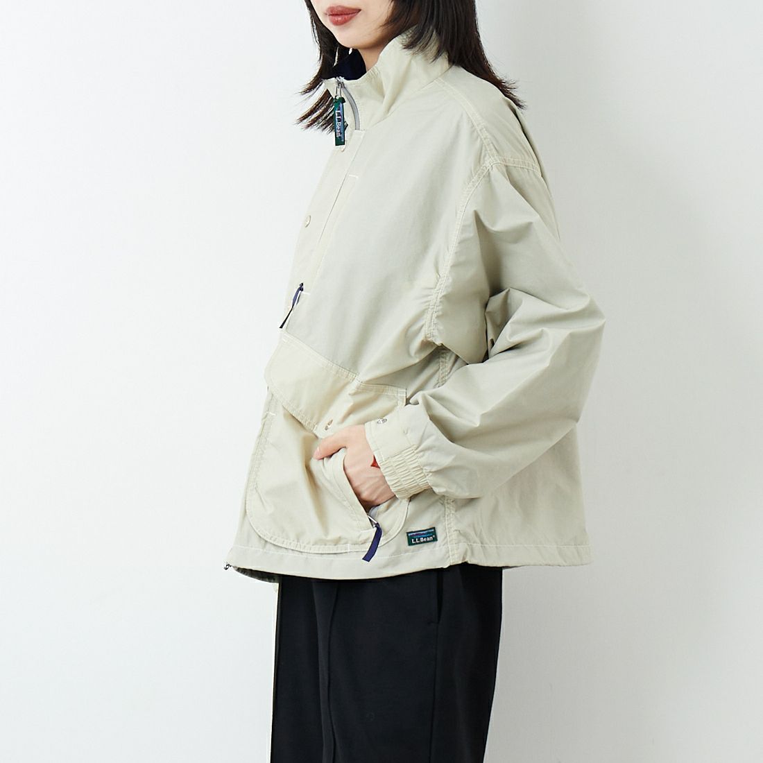 L.L.BEAN [エルエルビーン] Beans ウィンディリッジジャケット [6175-3030] 24 SAND &&モデル身長：162cm 着用サイズ：S&&