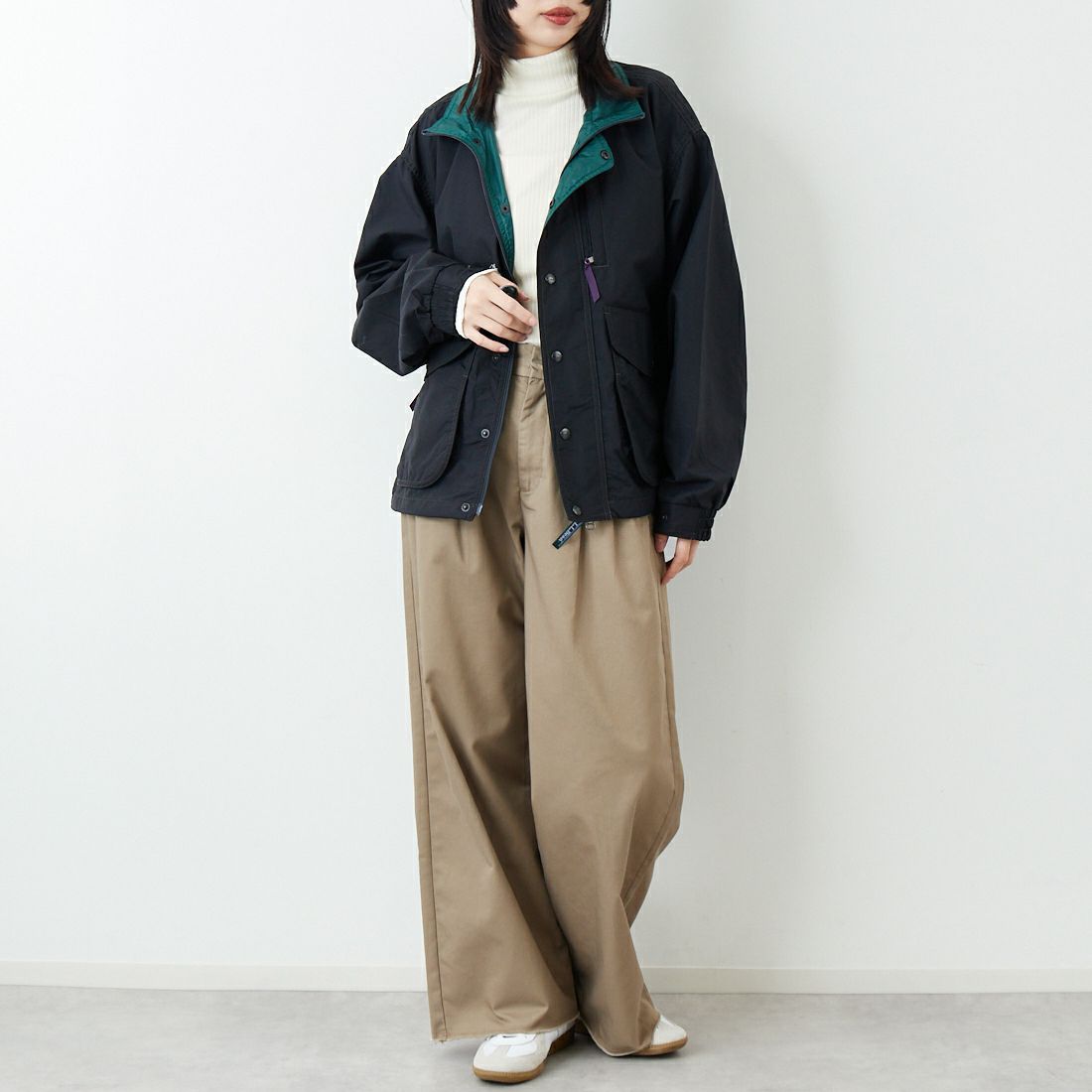 L.L.BEAN [エルエルビーン] Beans ウィンディリッジジャケット [6175-3030] 48 DK.CHAR &&モデル身長：162cm 着用サイズ：S&&