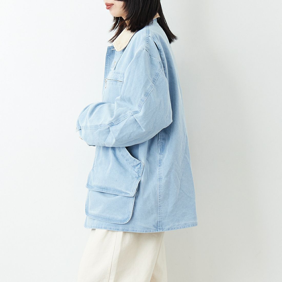 L.L.BEAN [エルエルビーン] Beans デニムフィールドコート [6175-3035] 61 FADE BL &&モデル身長：162cm 着用サイズ：S&&