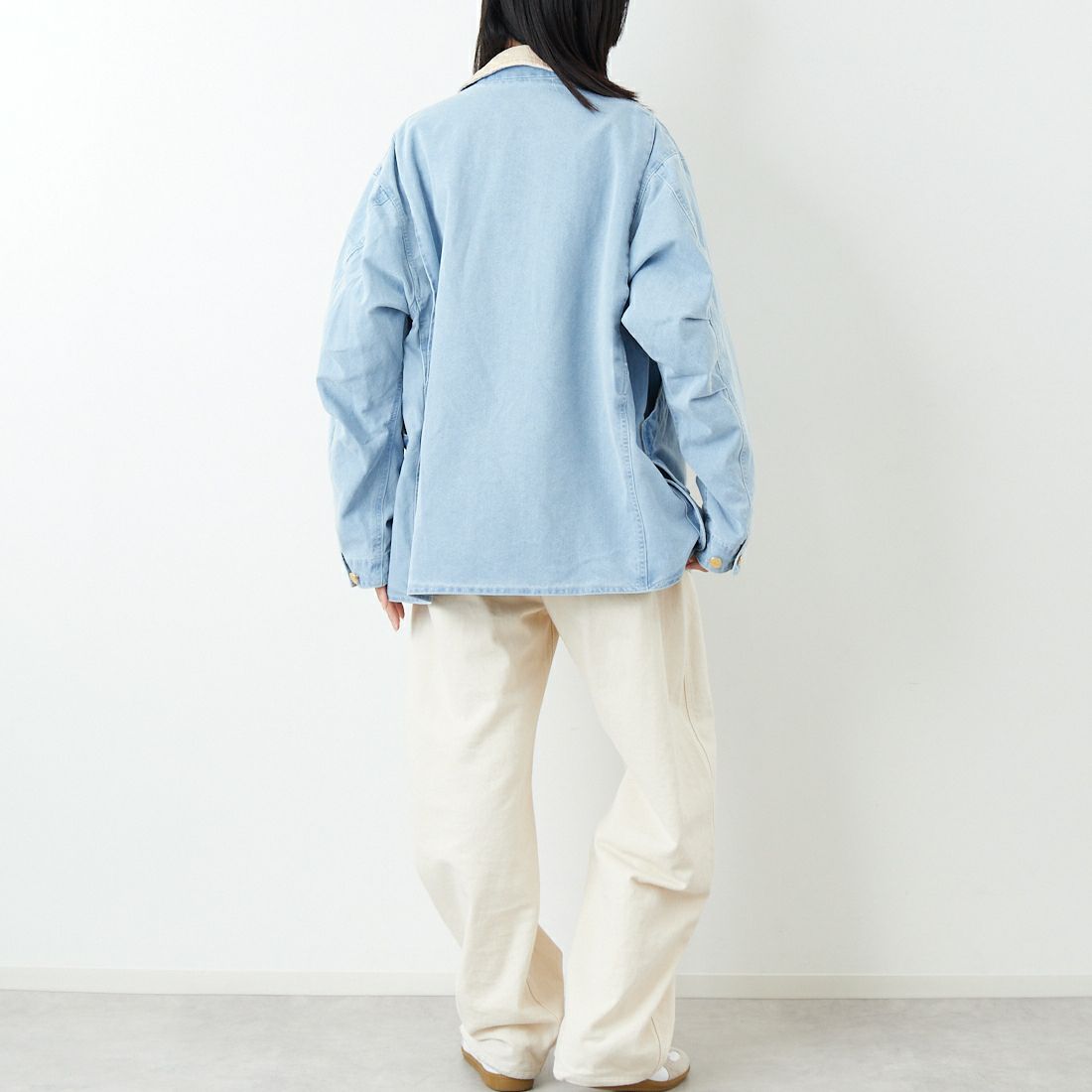 L.L.BEAN [エルエルビーン] Beans デニムフィールドコート [6175-3035] 61 FADE BL &&モデル身長：162cm 着用サイズ：S&&