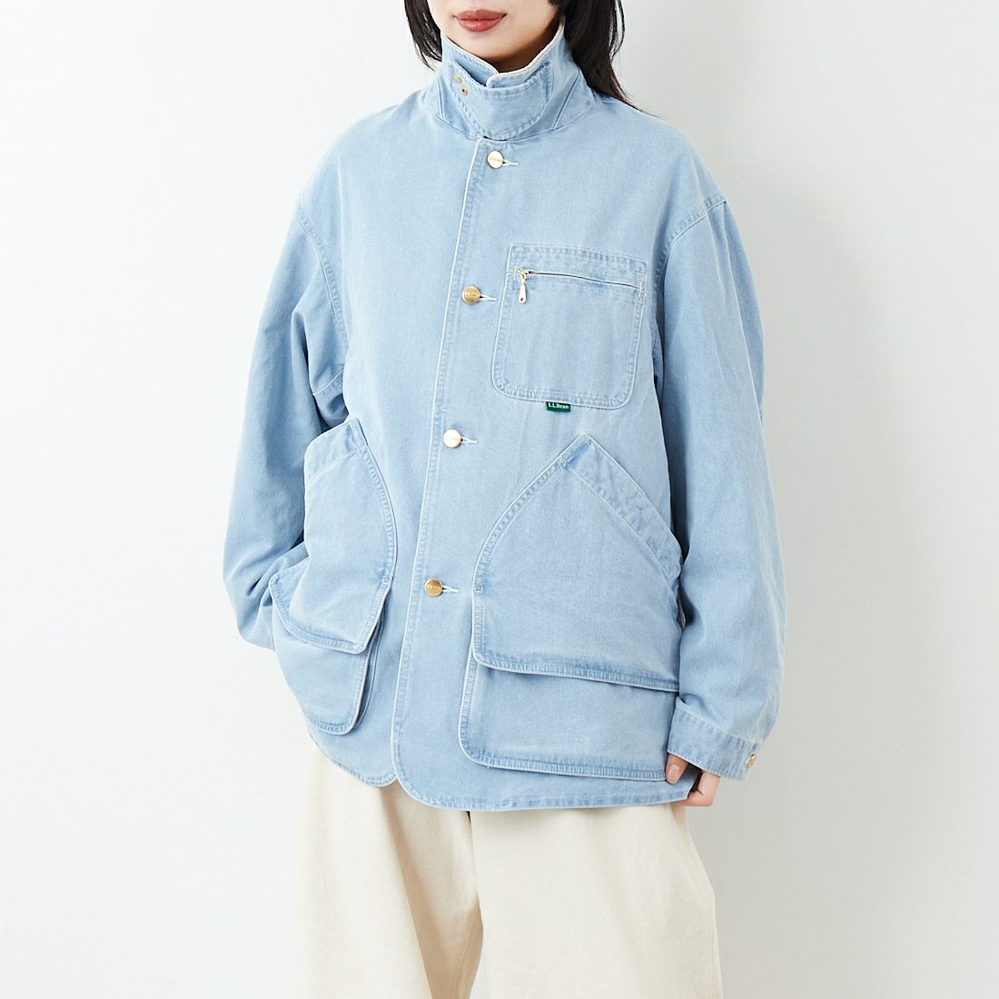 L.L.BEAN [エルエルビーン] Beans デニムフィールドコート [6175-3035] 61 FADE BL &&モデル身長：162cm 着用サイズ：S&&