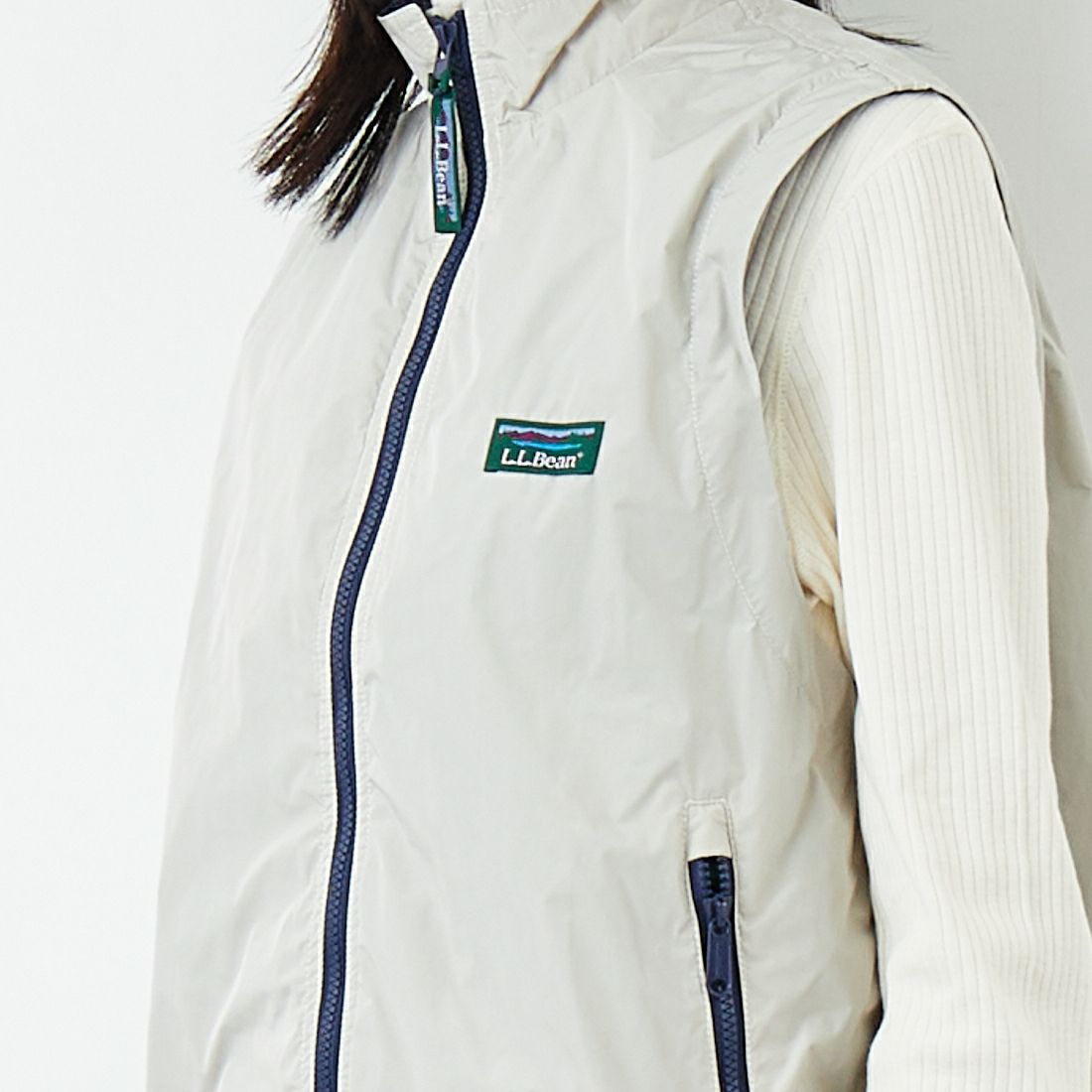 L.L.BEAN [エルエルビーン] ロクスベリーベスト [6175-3142] 24 SAND &&モデル身長：162cm 着用サイズ：M&&