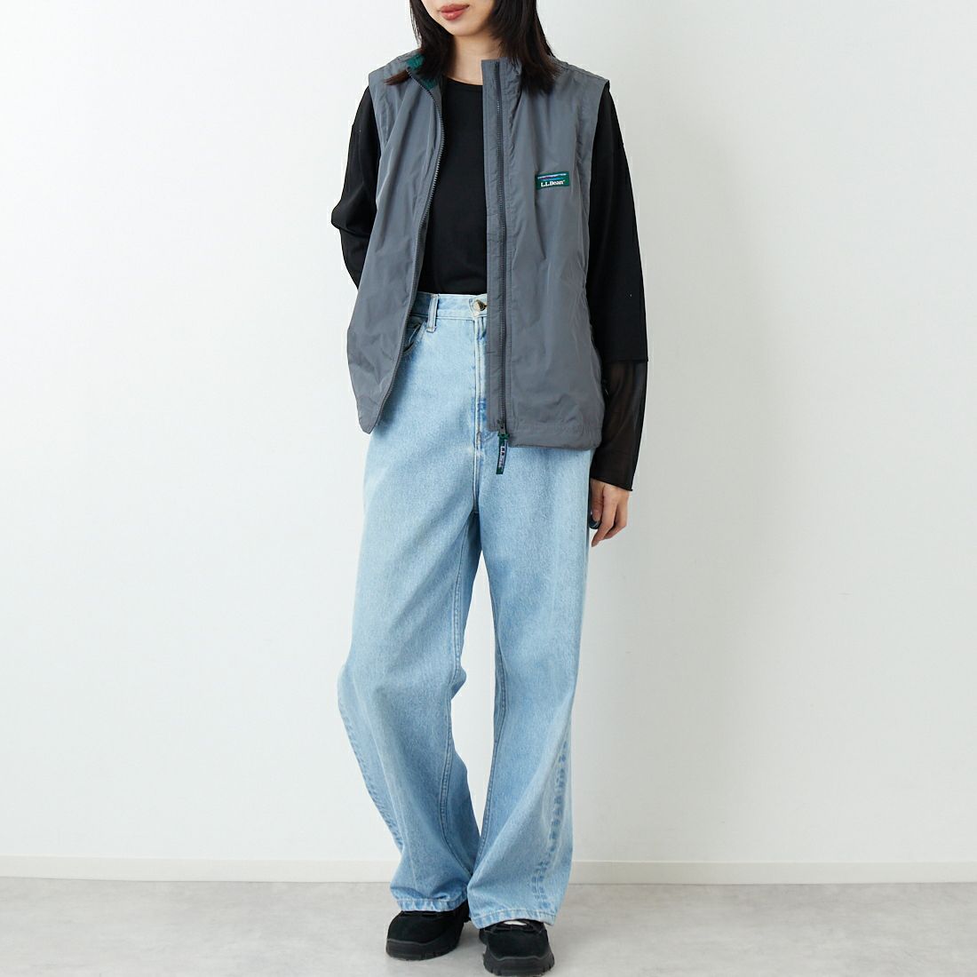 L.L.BEAN [エルエルビーン] ロクスベリーベスト [6175-3142] 48 STEEL &&モデル身長：162cm 着用サイズ：M&&