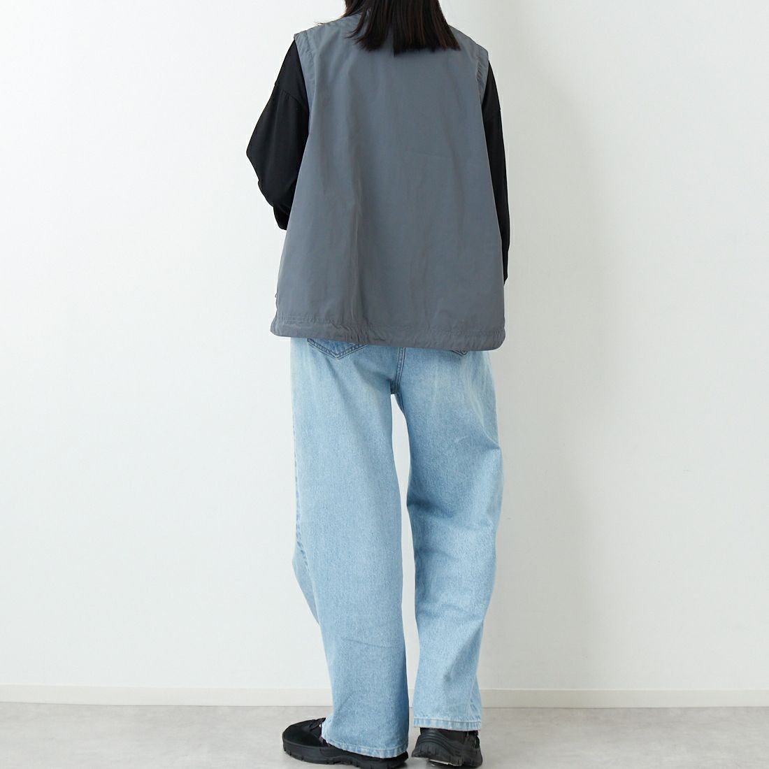 L.L.BEAN [エルエルビーン] ロクスベリーベスト [6175-3142] 48 STEEL &&モデル身長：162cm 着用サイズ：M&&