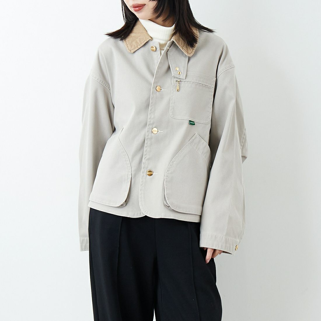 L.L.BEAN [エルエルビーン] Beans プロスペクトハーバー フィールドコート [6175-3136] 09 NATURAL &&モデル身長：162cm 着用サイズ：M&&