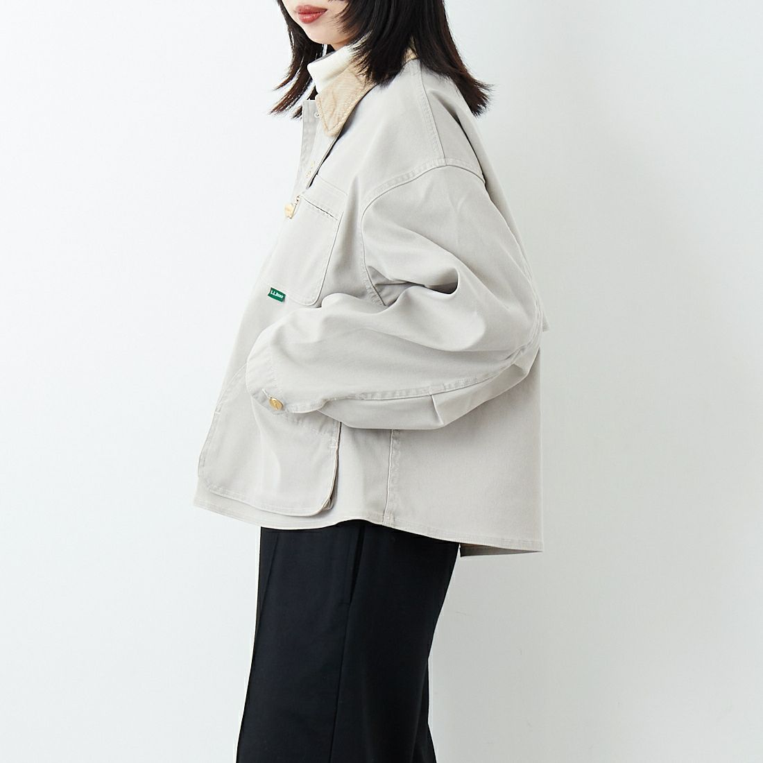 L.L.BEAN [エルエルビーン] Beans プロスペクトハーバー フィールドコート [6175-3136] 09 NATURAL &&モデル身長：162cm 着用サイズ：M&&