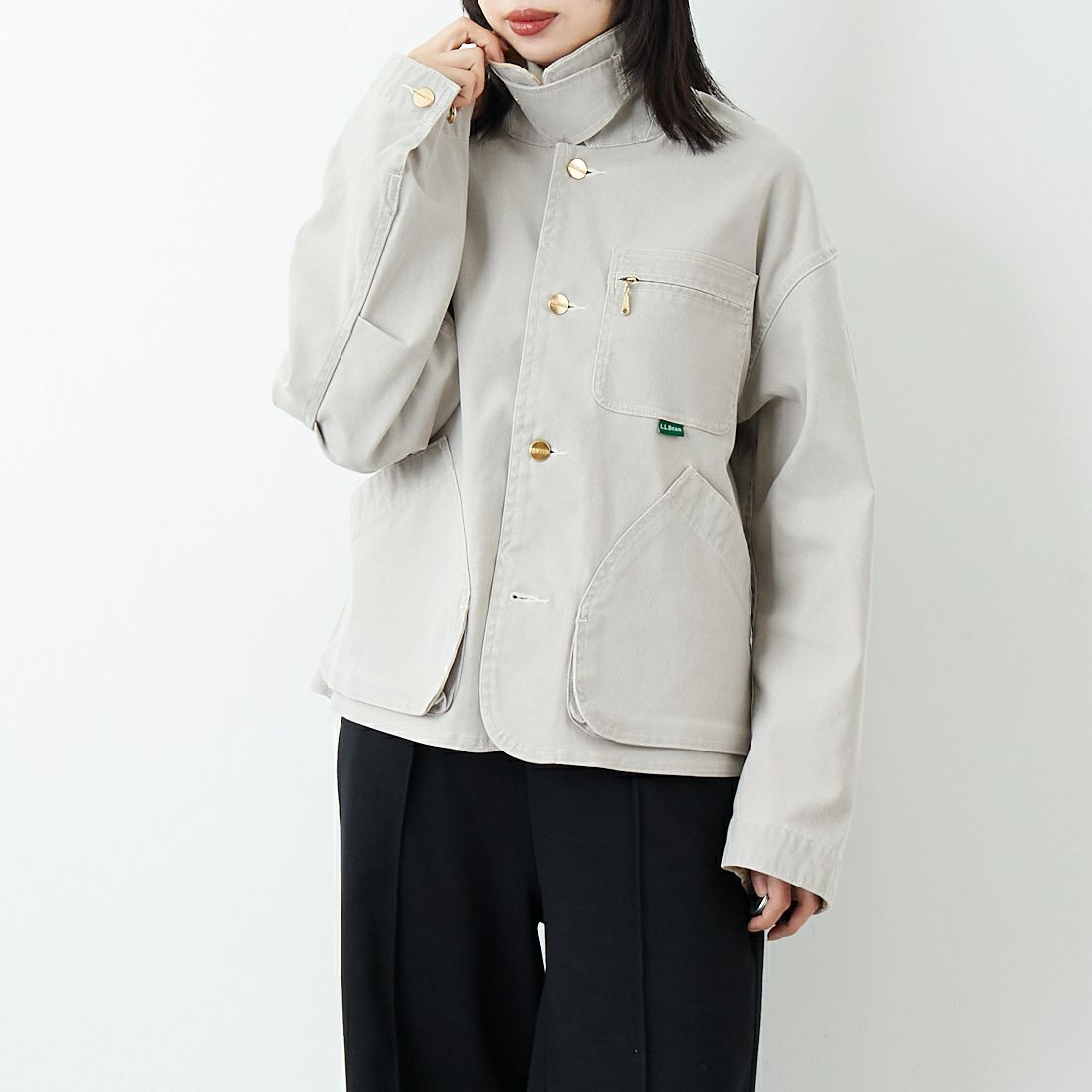 L.L.BEAN [エルエルビーン] Beans プロスペクトハーバー フィールドコート [6175-3136] 09 NATURAL &&モデル身長：162cm 着用サイズ：M&&