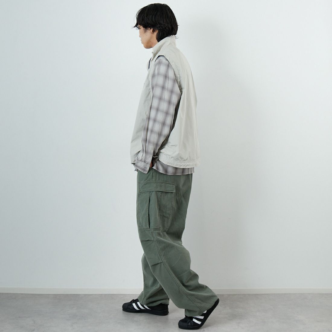 L.L.BEAN [エルエルビーン] ロクスベリーベスト [6175-3042] 24 SAND &&モデル身長：179cm 着用サイズ：L&&