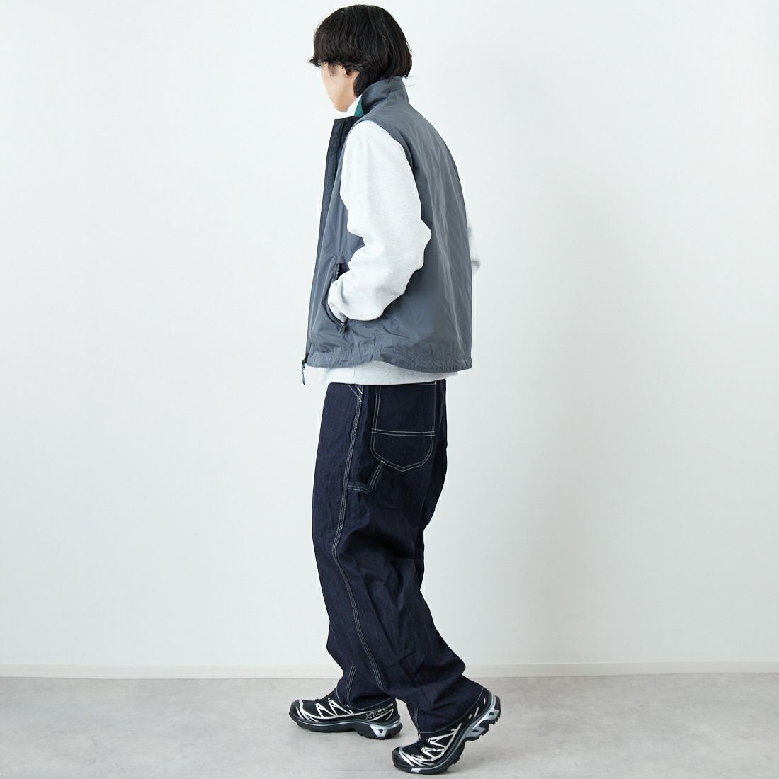 L.L.BEAN [エルエルビーン] ロクスベリーベスト [6175-3042] 48 STEEL &&モデル身長：179cm 着用サイズ：M&&