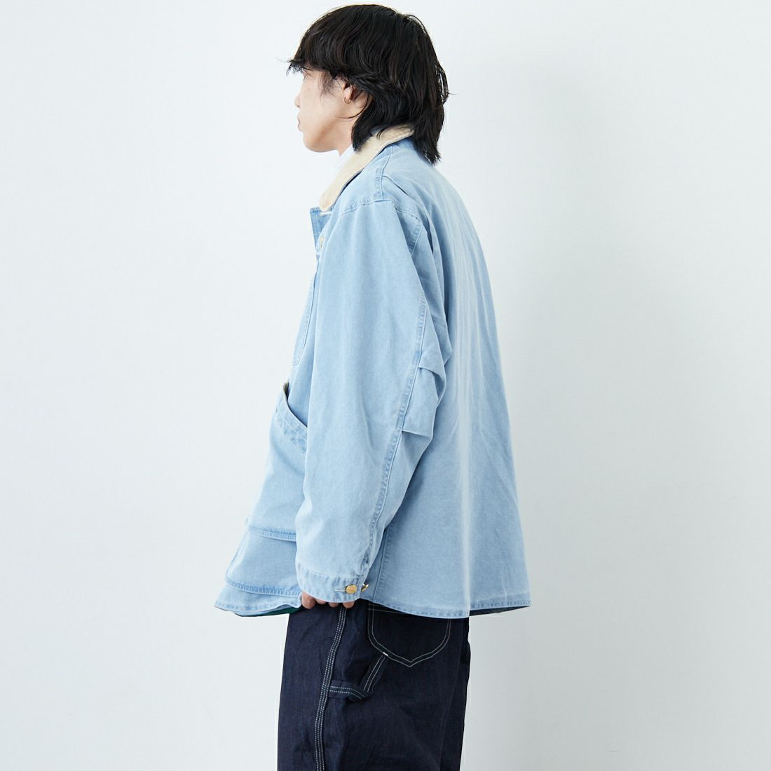 L.L.BEAN [エルエルビーン] Beans デニムフィールドコート [6175-3035] 61 FADE BL &&モデル身長：179cm 着用サイズ：L&&