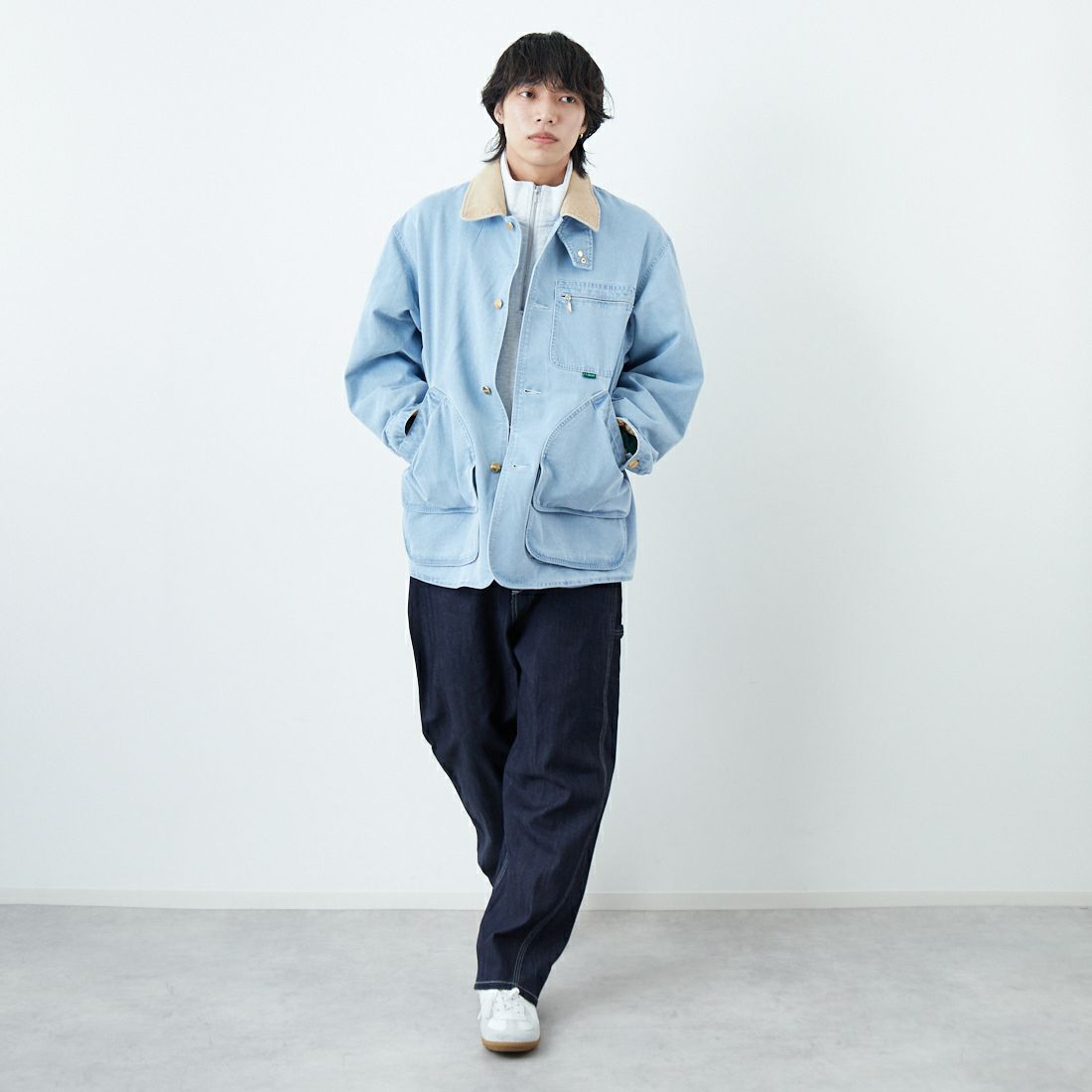 L.L.BEAN [エルエルビーン] Beans デニムフィールドコート [6175-3035] 61 FADE BL &&モデル身長：179cm 着用サイズ：L&&