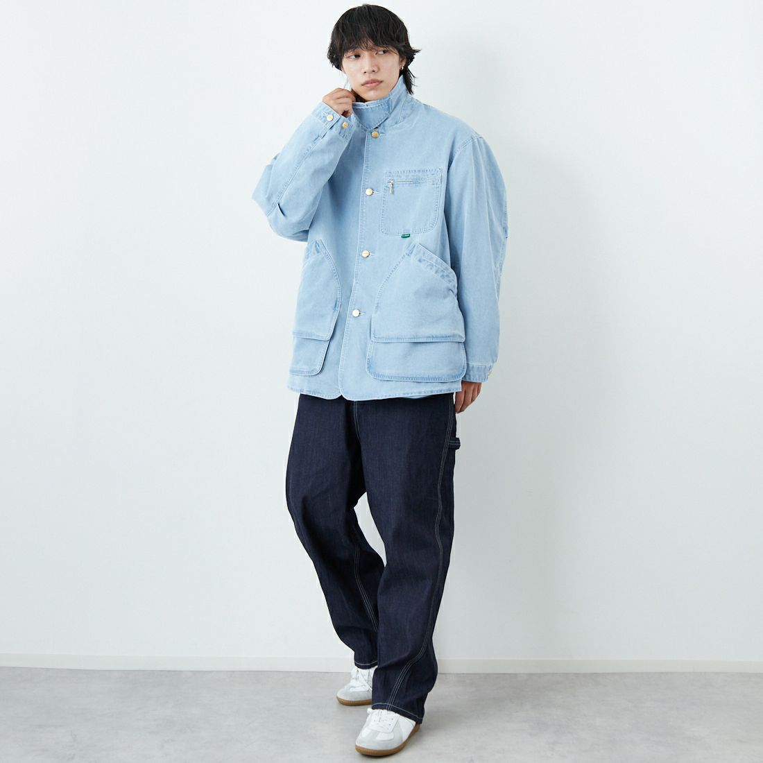 L.L.BEAN [エルエルビーン] Beans デニムフィールドコート [6175-3035] 61 FADE BL &&モデル身長：179cm 着用サイズ：L&&