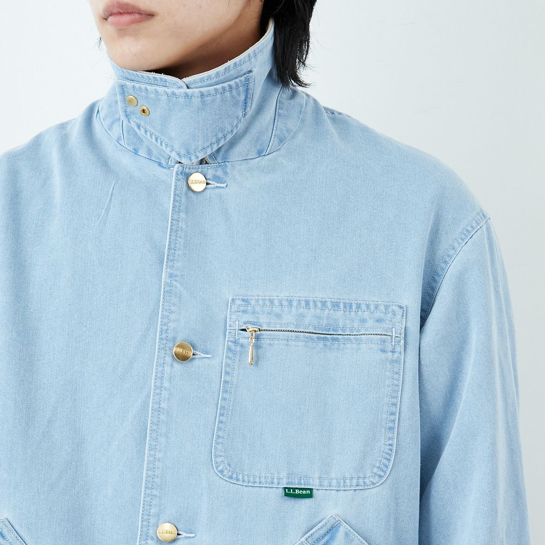 L.L.BEAN [エルエルビーン] Beans デニムフィールドコート [6175-3035] 61 FADE BL &&モデル身長：179cm 着用サイズ：L&&