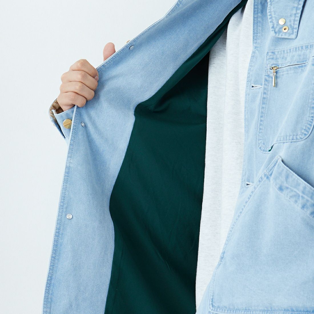 L.L.BEAN [エルエルビーン] Beans デニムフィールドコート [6175-3035] 61 FADE BL &&モデル身長：179cm 着用サイズ：L&&